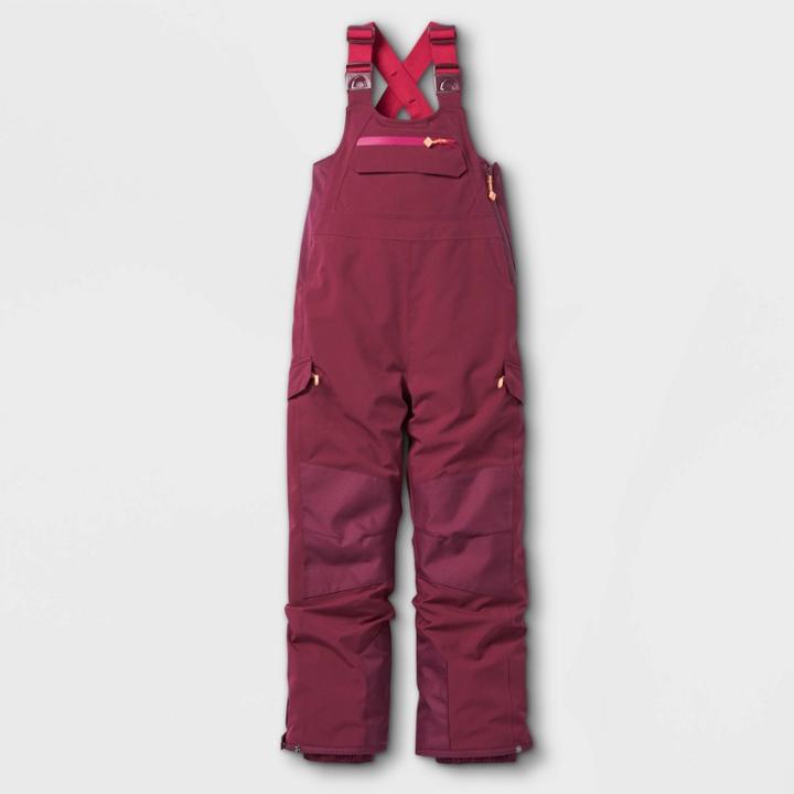 Girls' Sport Snow Bib - All In Motion Maroon