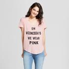 Women's Mean Girls On Wednesdays We Wear Pink Short Sleeve Graphic T-shirt (juniors') - Pink
