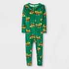 Baby Boys' Dino Footless Pajama Jumpsuit - Cat & Jack Green