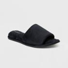 Women's Dearfoams Beatrice Gore Slide Slippers - Black