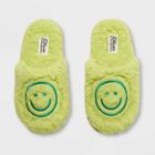 Kids' Dluxe By Dearfoams Happy Face Slide Slippers - Green