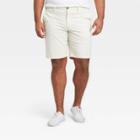 Men's 10.5 Big & Tall Linden Flat Front Shorts - Goodfellow & Co - Light Cream 44,