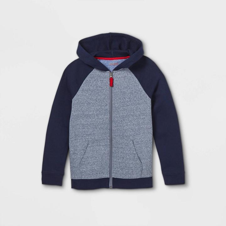 Plusboys' Fleece Zip-up Hoodie - Cat & Jack Navy