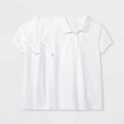 Petitegirls' 3pk Short Sleeve Stretch Pique Uniform Polo Shirt - Cat & Jack White