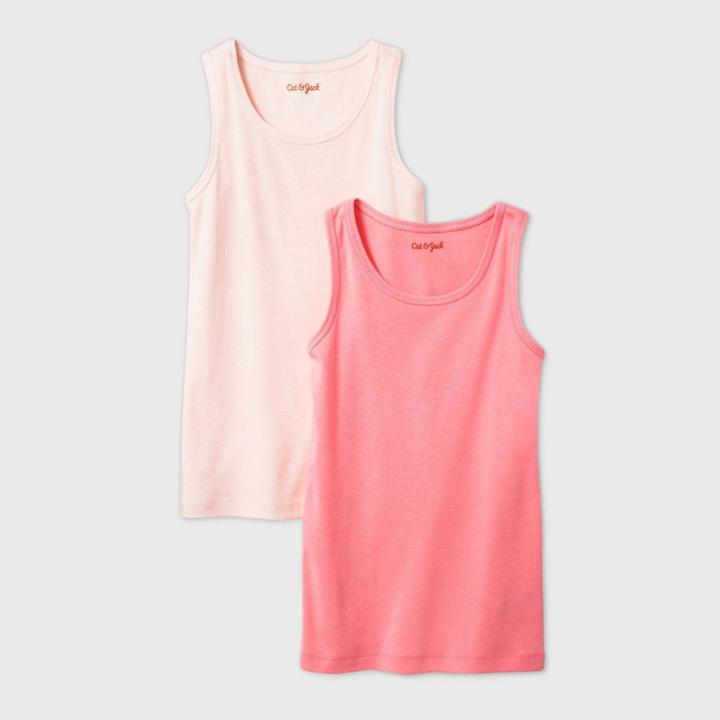 Girls' 2pk Tank Top - Cat & Jack Pink/light Pink