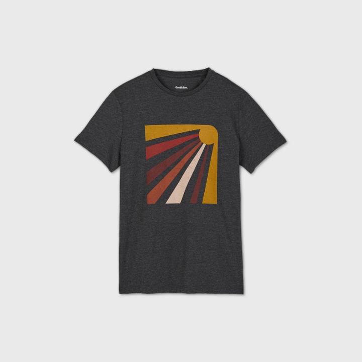 Men's Standard Fit Graphic T-shirt - Goodfellow & Co Charcoal Gray