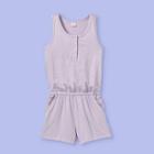 Girls' Button-front Knit Romper - More Than Magic Light Purple
