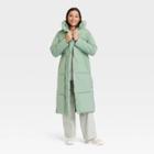 Women's Duvet Puffer Jacket - A New Day Green