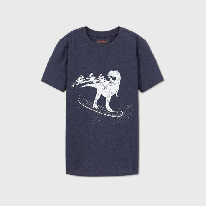 Boys' Dinosaur Graphic Short Sleeve T-shirt - Cat & Jack Navy