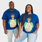 No Brand Black History Month Adult Plus Size Bright Futures Short Sleeve T-shirt - Blue