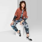 Women's High-rise Vintage Tie Dye Sweatpants - Wild Fable Teal L, Size: