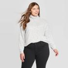 Women's Plus Size Long Sleeve Turtleneck Sweatshirt - Universal Thread Gray 2x, Women's,