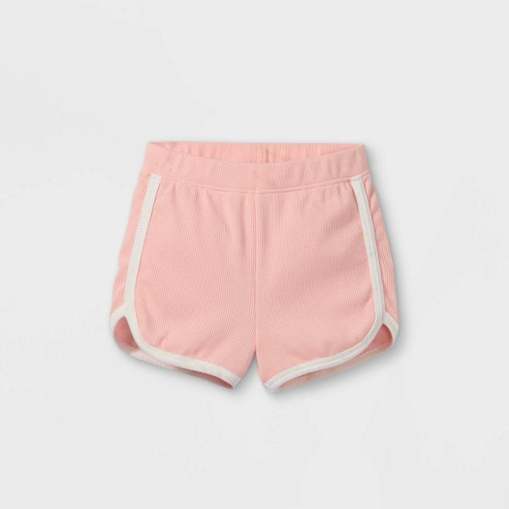 Toddler Girls' Rib Pull-on Shorts - Art Class