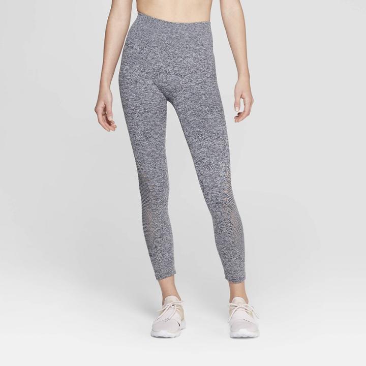 Target Women's Seamless High-waisted 3/4 Laser Cut Leggings - Joylab Navy (blue)