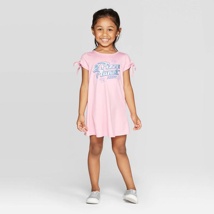 Toddler Girls' Disney Pizza Planet Dress - Pink