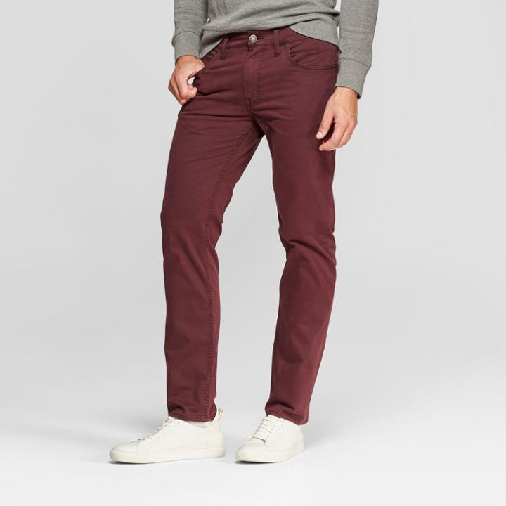 Men's Regular Straight Fit Chino Pants - Goodfellow & Co Garnet Rose