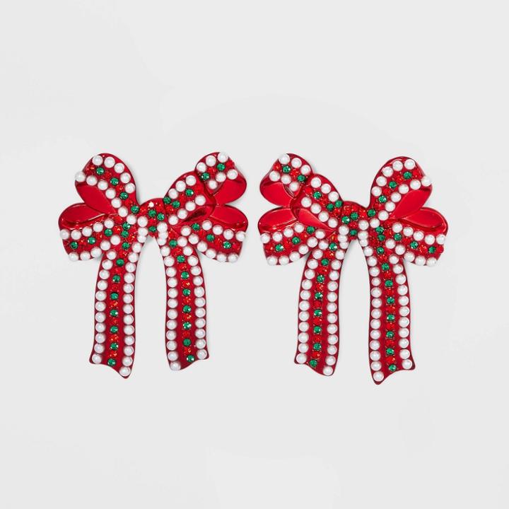 Sugarfix By Baublebar 'that's A Wrap' Statement Earrings - Red