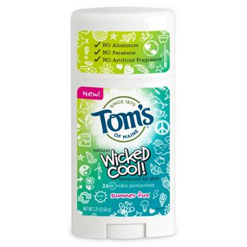 Tom's Of Maine Wicked Cool! Summer Fun Natural Deodorant Stick For Girls