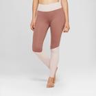 Women's Comfort Yoga Mid-rise Ribbed Leggings - Joylab Faded Rose Taupe/violet