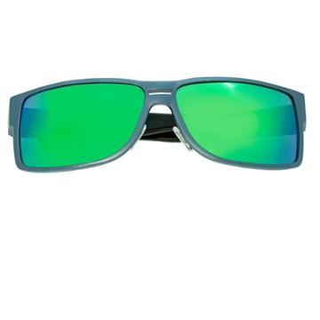 Breed Men's Stratus Polarized Sunglasses With Aluminum Frame And Arms - Blue/green, Silver/blue/green