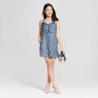 Women's Gingham Lace-up Dress - Lots Of Love By Speechless (juniors') Blue