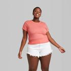 Women's Plus Size Short Sleeve T-shirt - Wild Fable Light Orange