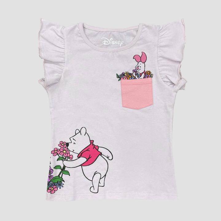 Toddler Girls' Short Sleeve Winnie The Pooh T-shirt - Purple