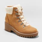Women's Leah Sherpa Hiker Boots - Universal Thread Cognac
