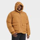 Men's Big & Tall Short Puffer Jacket - All In Motion Brown