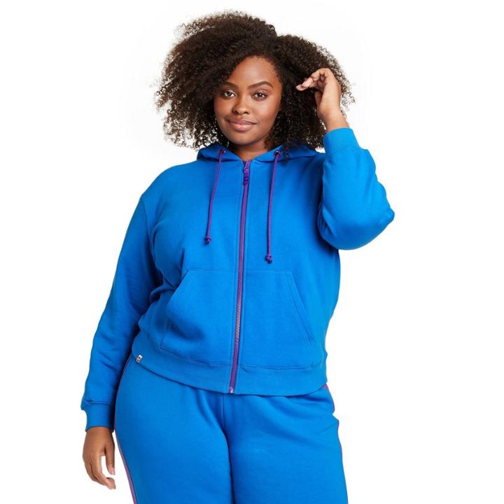 Women's Plus Size Zip-up Hoodie - Lego Collection X Target Blue
