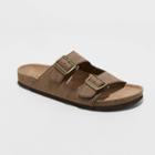 Men's Ashwin Two Band Footbed Sandals - Goodfellow & Co Brown
