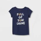 Toddler Girls' Adaptive Graphic T-shirt - Cat & Jack Navy