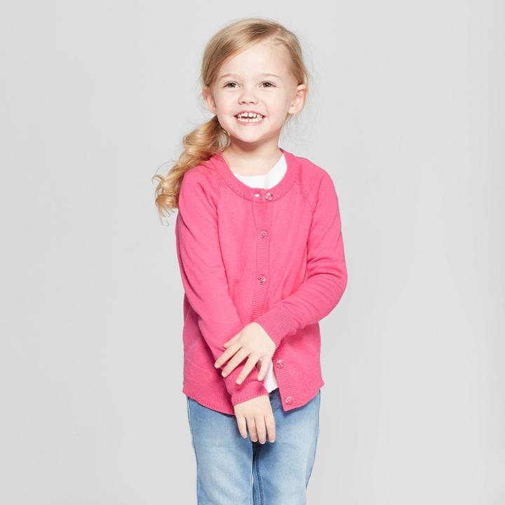 Toddler Girls' Cardigan - Cat & Jack Paradise Pink