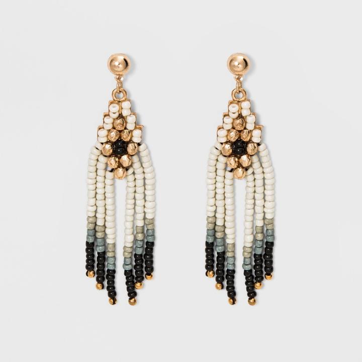 Beaded Tassel Drop Earrings - Universal Thread,