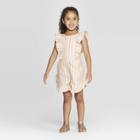 Genuine Kids From Oshkosh Toddler Girls' Striped Ruffle Bodysuit - Off-white (beige)