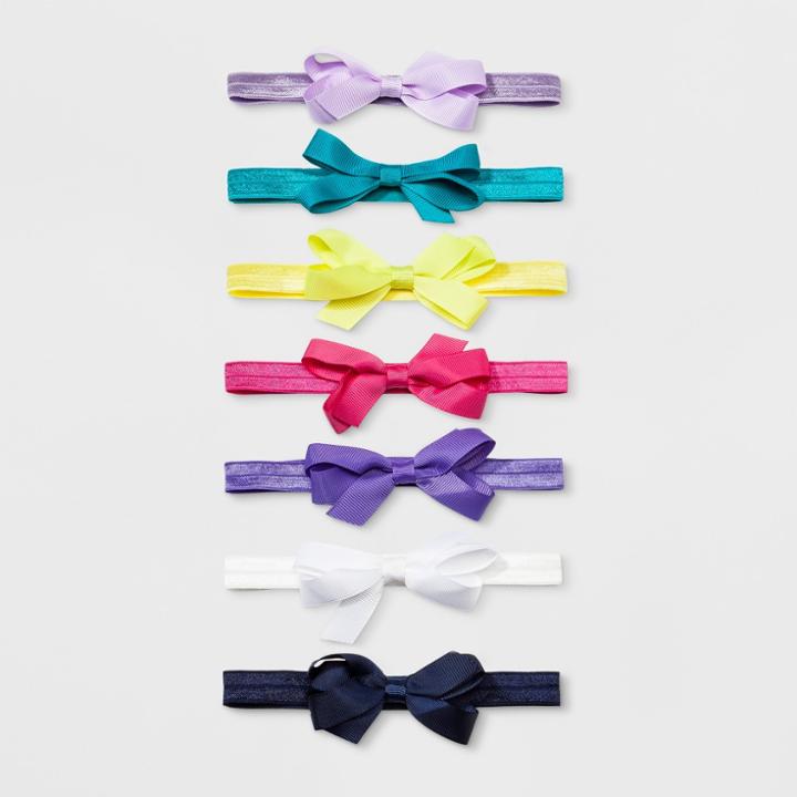 Toddler Girls' 7pk Headwrap With Bow - Cat & Jack,