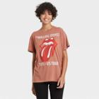 Women's The Rolling Stones Logo Short Sleeve T-shirt - Brown