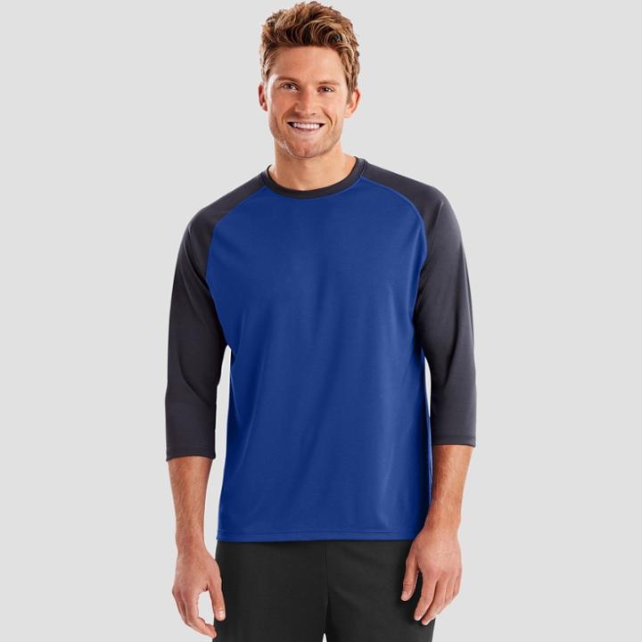 Hanes Men's Sport Performance Baseball T-shirt - Blue