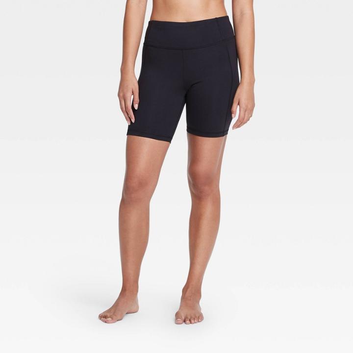 Women's Contour Power Waist High-rise Shorts 7 - All In Motion Black