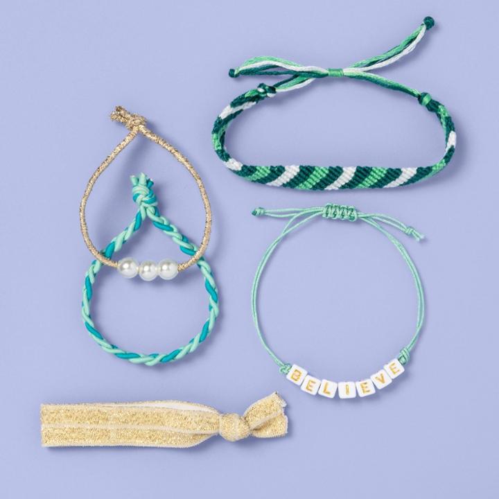 More Than Magic Girls' 5pk 'believe' Bracelet Set - More Than