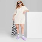 Women's Plus Size Ascot + Hart Short Sleeve Graphic Romper - Cream