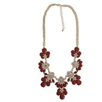 Faf Incorporated Women's Statement Necklace - Gold/red