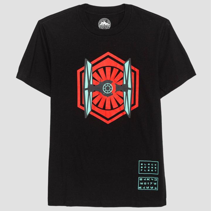 Men's Star Wars Galaxy's Edge Tie-fighter Short Sleeve T-shirt - Black