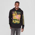 Disney Men's Long Sleeve The Lion King Simba Hooded Pullover Sweatshirt - Black