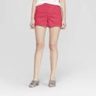 Women's High-rise Chino Shorts - A New Day Dark Pink