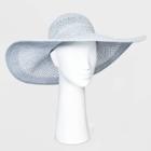 Women's Open Weave Floppy Hats - A New Day Light Blue One Size, Women's
