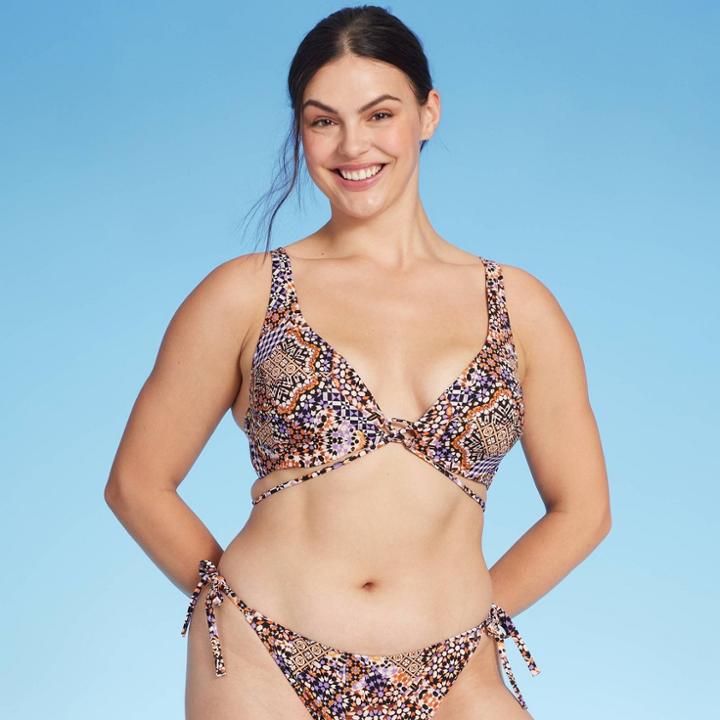 Women's Lightly Lined Underwire Bikini Top - Shade & Shore Multi 36dd, One Color