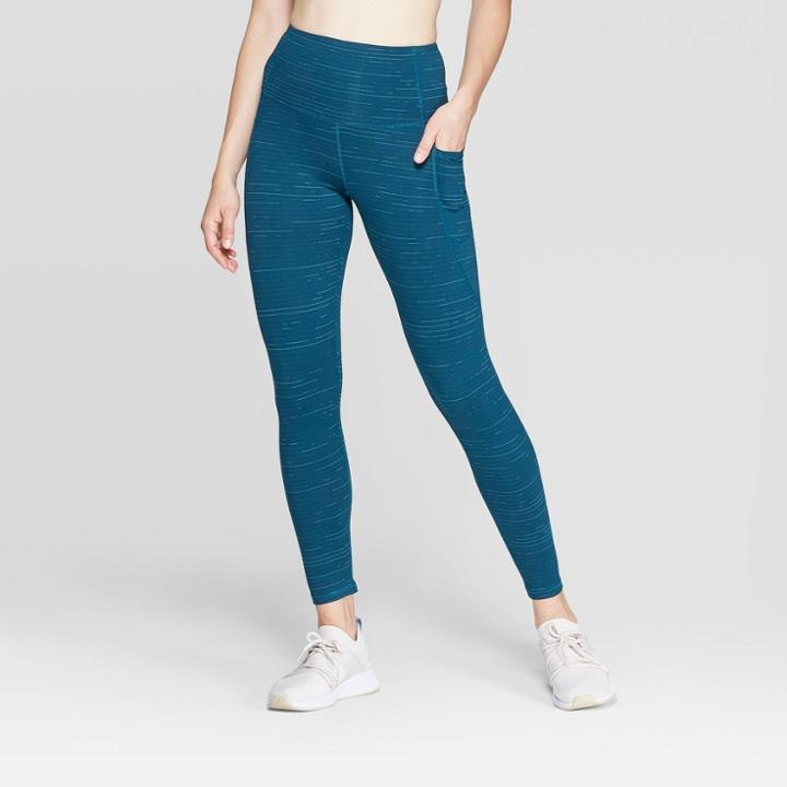 Women's Studio High-waisted Spacedye Print 7/8 Leggings 25 - C9 Champion Dark Blue