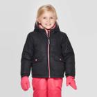 Toddler Girls' Sparkle Tech Fashion Jacket - Cat & Jack Black