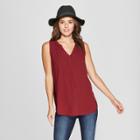 Women's Split Neck Tank - Universal Thread Burgundy (red) Xs,
